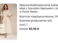 Grajewo ogłoszenia: Sprzedam sukienke, przymierzona raz, okazała się za mała :) - zdjęcie